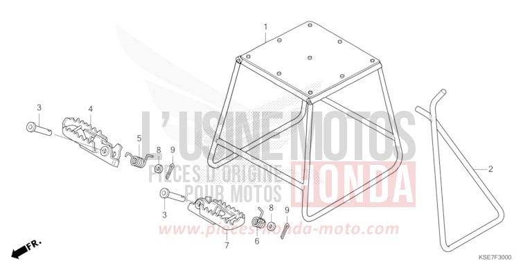 BEQUILLE/MARCHE de CRF150R "Grandes Roues" EXTREME RED (R292) 2022